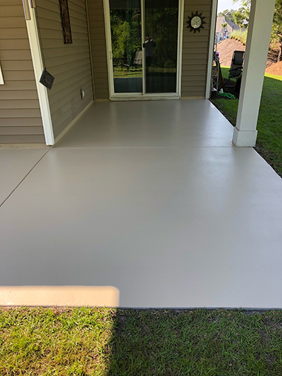 Epoxy Flooring outside porch by OLT Painting