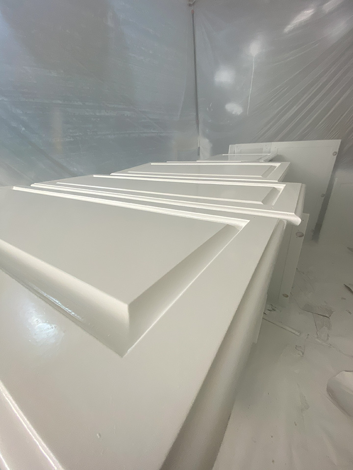 White painted kitchen cabinet doors